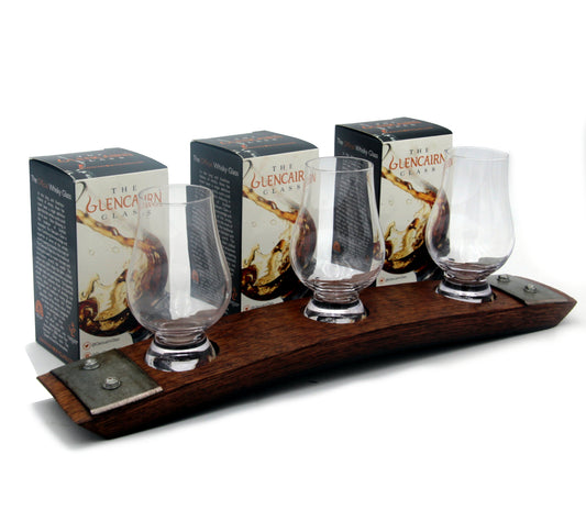 Premium 3-Glass Whiskey Flight with Glencairn Glasses