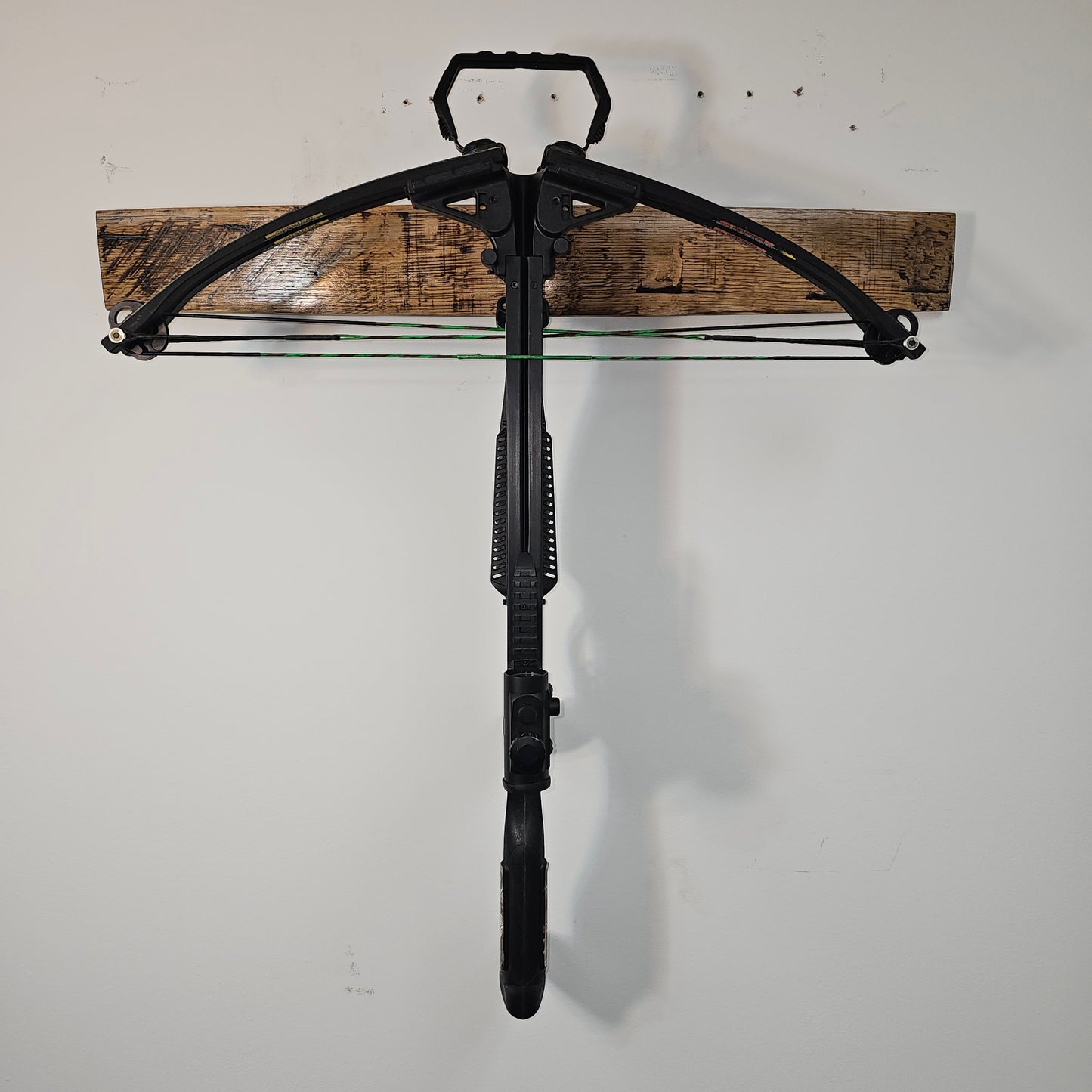 Whiskey Barrel Bow Holder | Wall-Mounted Archery Rack | Personalized Rustic Display for Compound & Crossbows