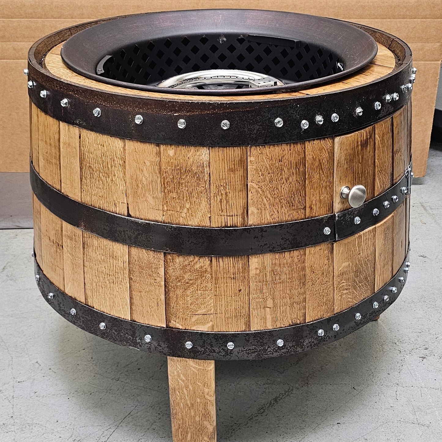 Wine or Whiskey Barrel Fire Pit