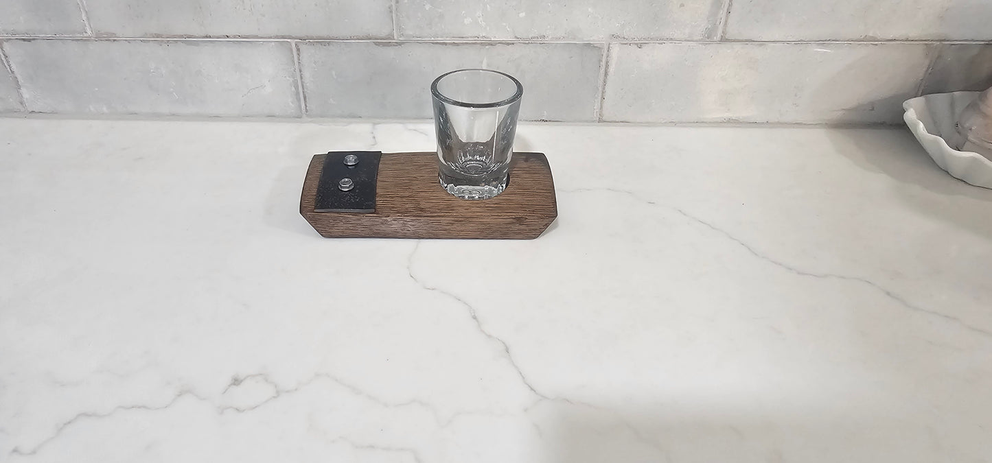 Single Whiskey Barrel Coaster | Glencairn Glass Gift Option