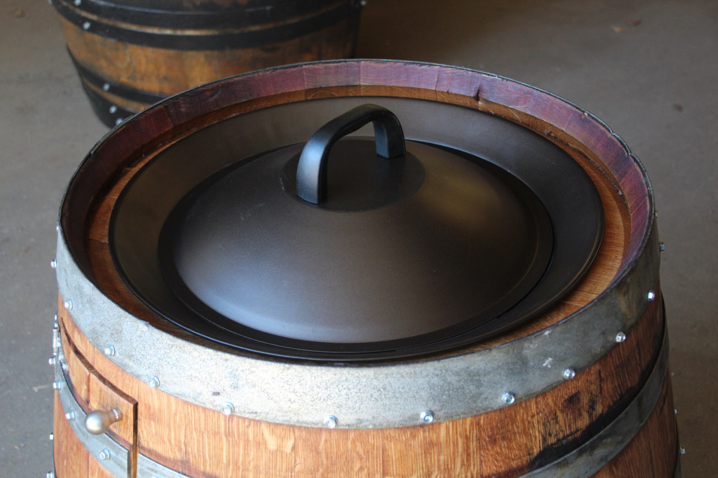 Wine or Whiskey Barrel Fire Pit