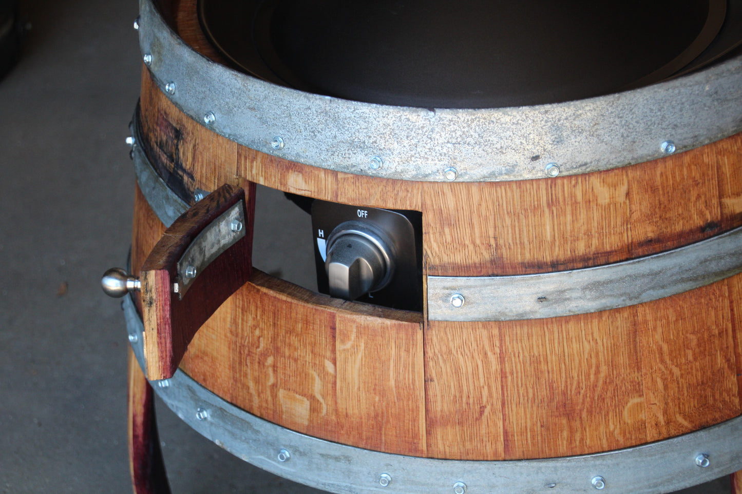 Wine or Whiskey Barrel Fire Pit