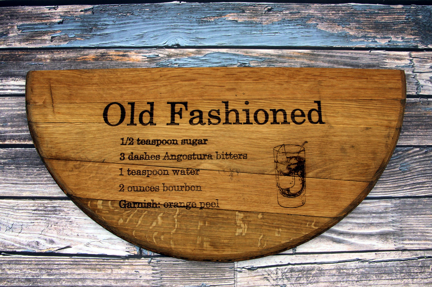 Engraved Whiskey Barrel Head Sign | Personalized Half Barrel Lid | Custom Bourbon Decor
