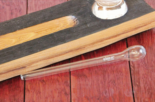 Elite Whiskey Dropper Set – Barrel Stave Holder with Glencairn Glass & Water Pipette