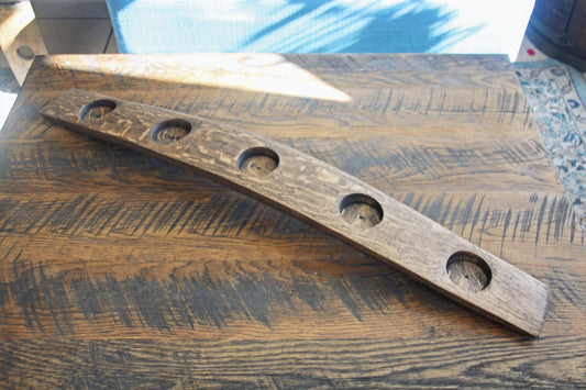 Wine Barrel Stave 5 Candle Holder