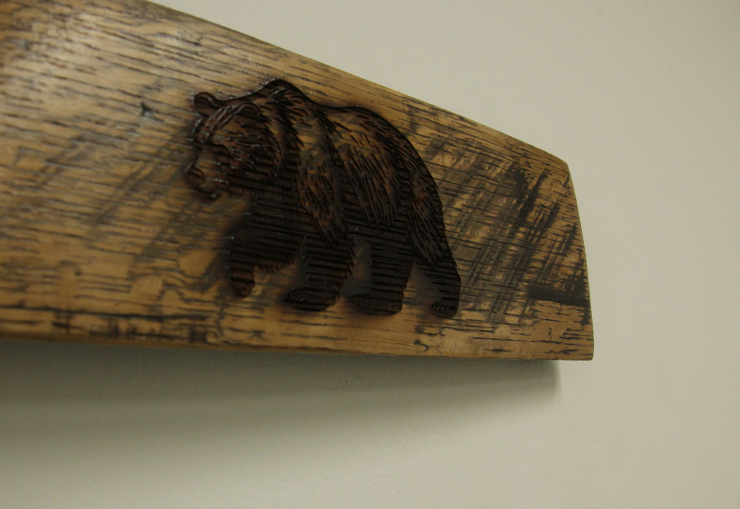Whiskey Barrel Bow Holder | Wall-Mounted Archery Rack | Personalized Rustic Display for Compound & Crossbows