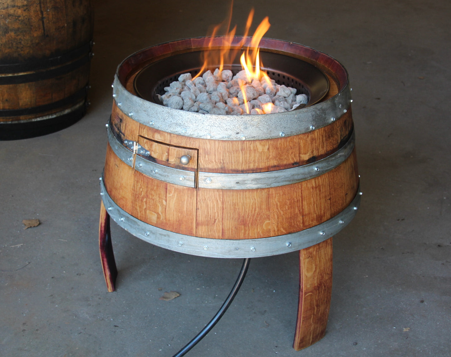 Wine or Whiskey Barrel Fire Pit