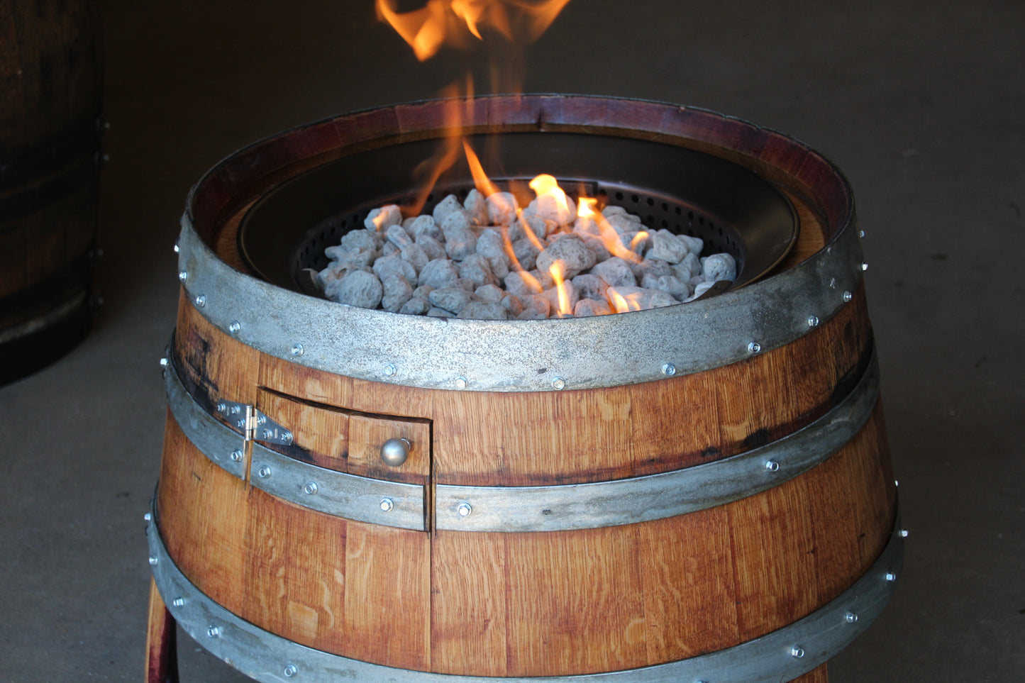 Wine or Whiskey Barrel Fire Pit