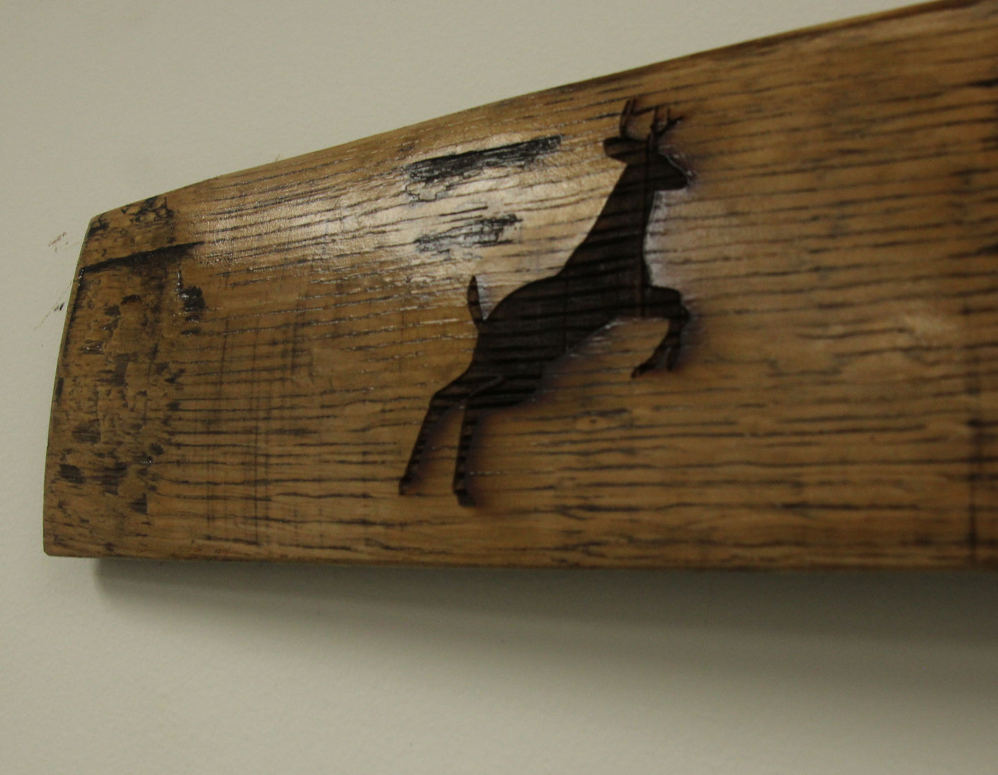 Whiskey Barrel Bow Holder | Wall-Mounted Archery Rack | Personalized Rustic Display for Compound & Crossbows