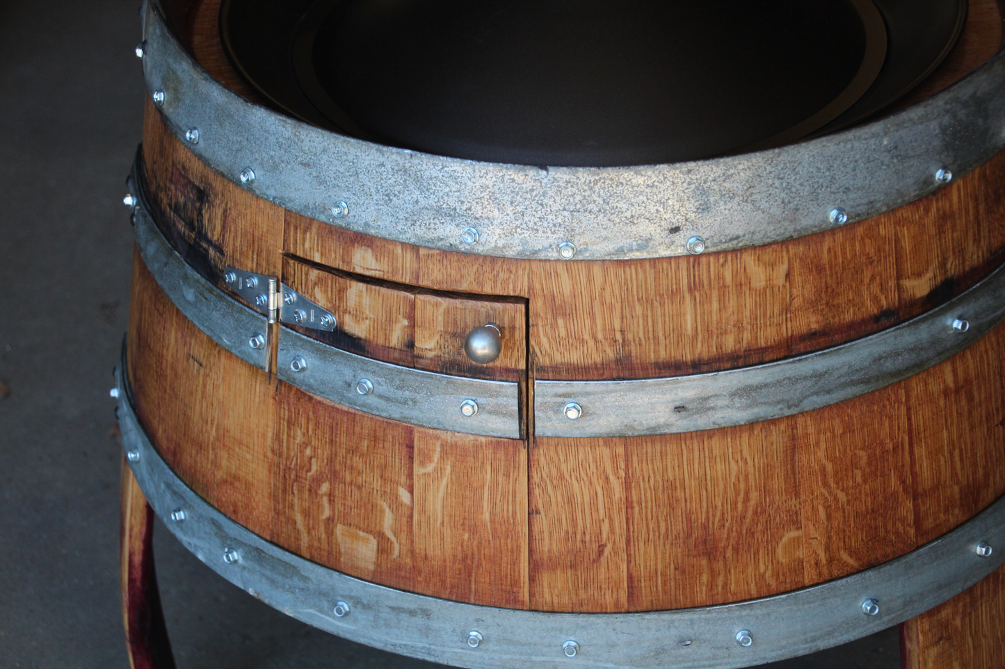 Wine or Whiskey Barrel Fire Pit