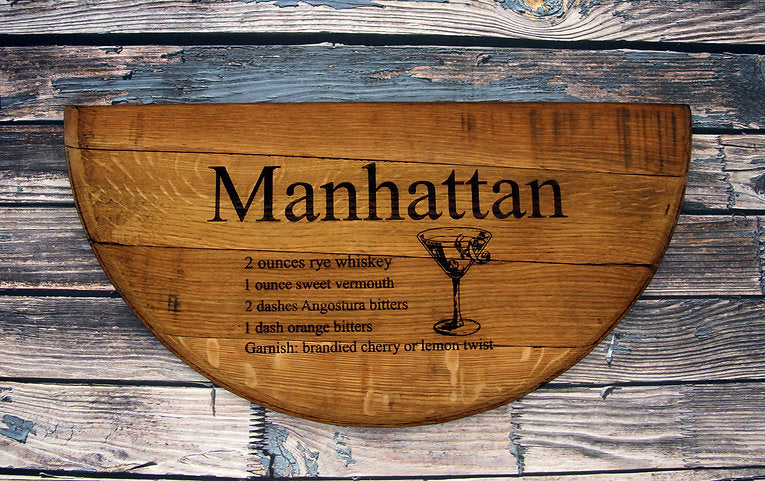 Engraved Whiskey Barrel Head Sign | Personalized Half Barrel Lid | Custom Bourbon Decor