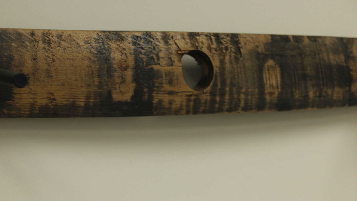 Whiskey Barrel Bow Holder | Wall-Mounted Archery Rack | Personalized Rustic Display for Compound & Crossbows