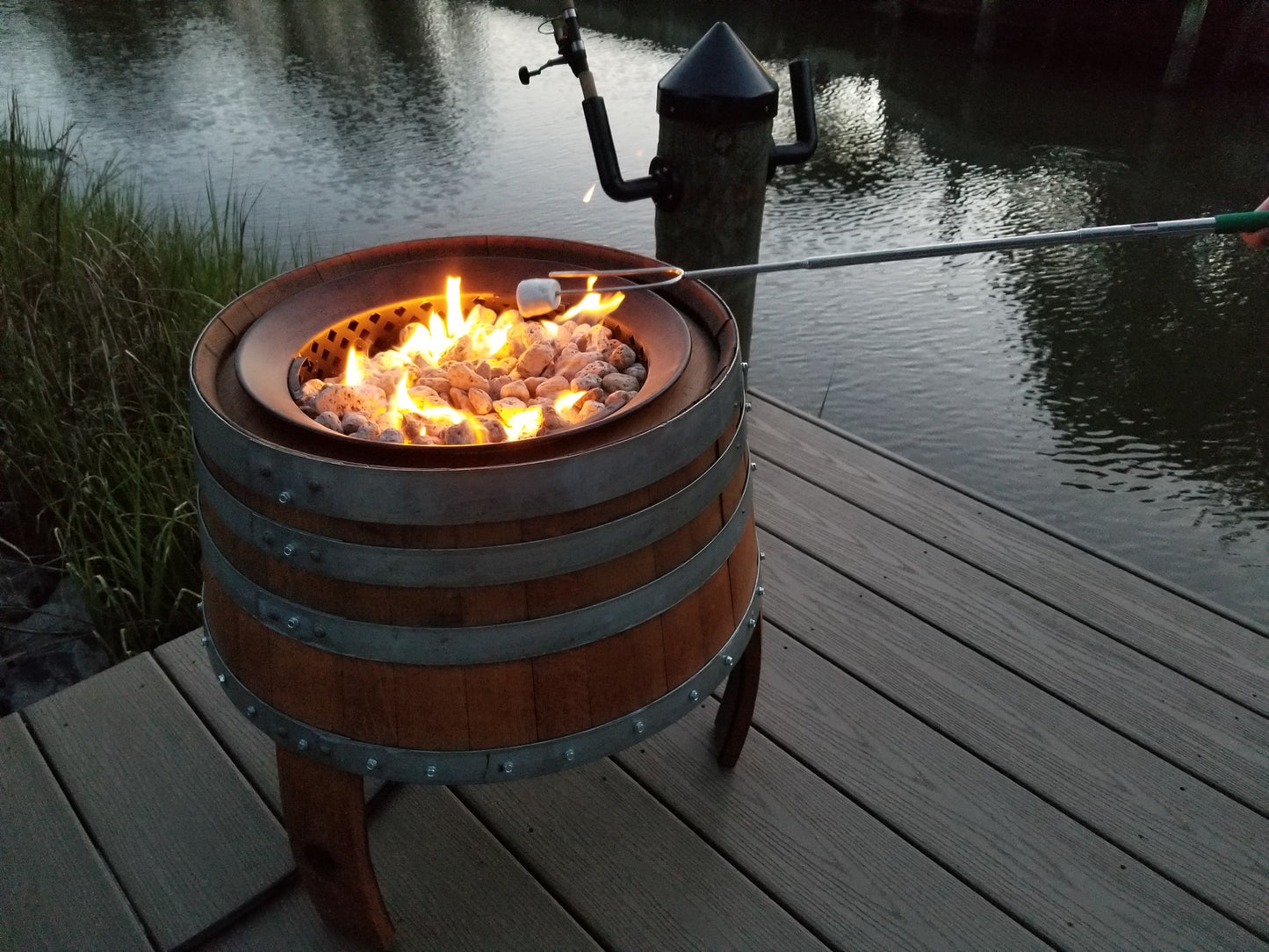 Wine or Whiskey Barrel Fire Pit