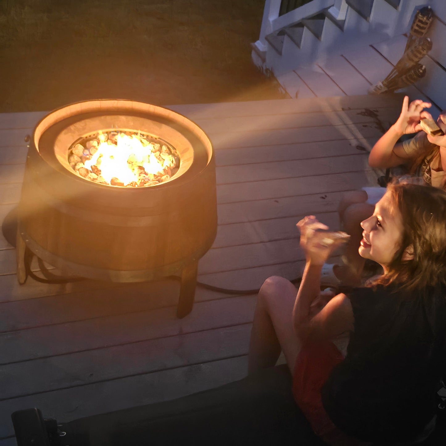 Wine or Whiskey Barrel Fire Pit