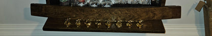 Whiskey Barrel Stave Wall Bar 3 shelf