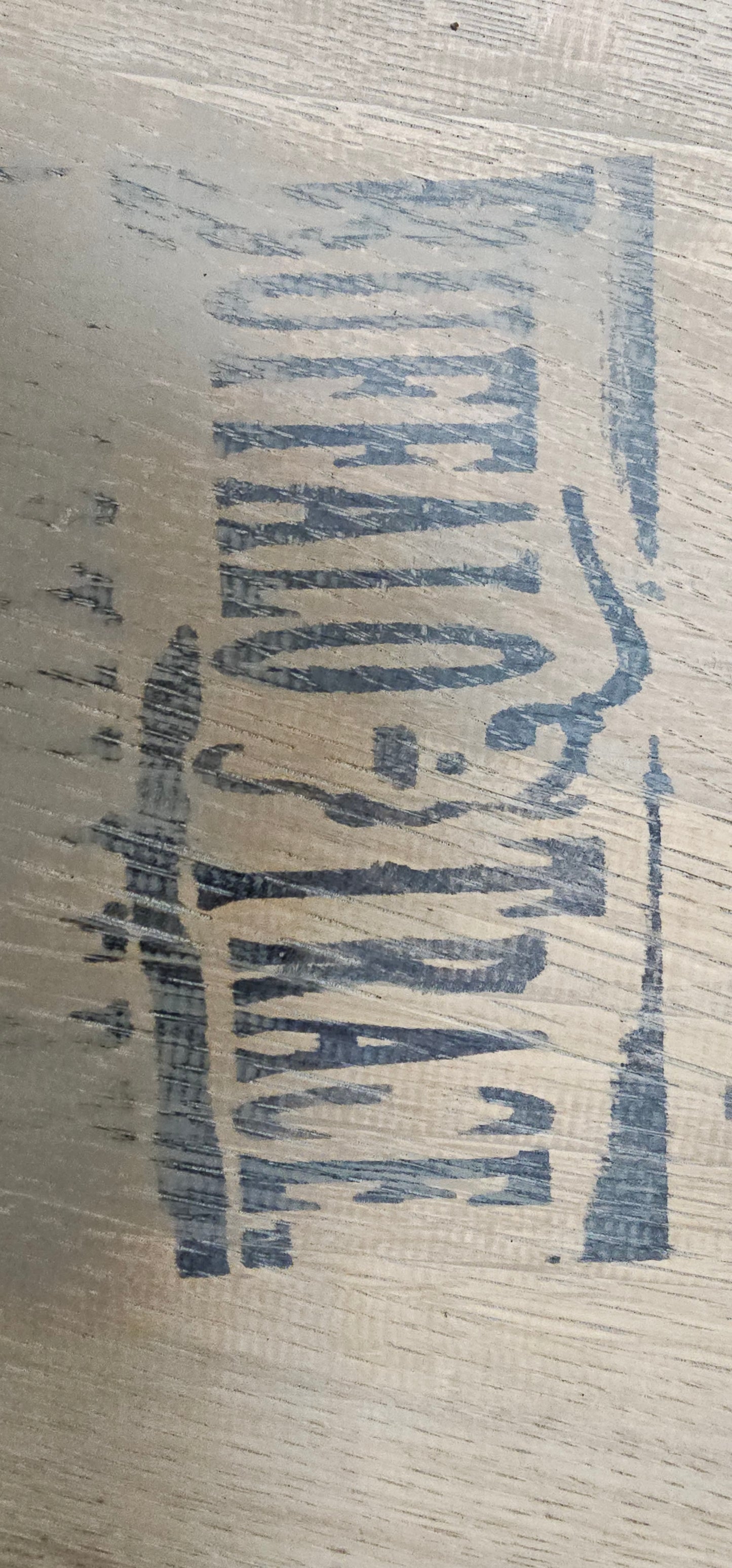 Buffalo Trace logo on a wooden surface