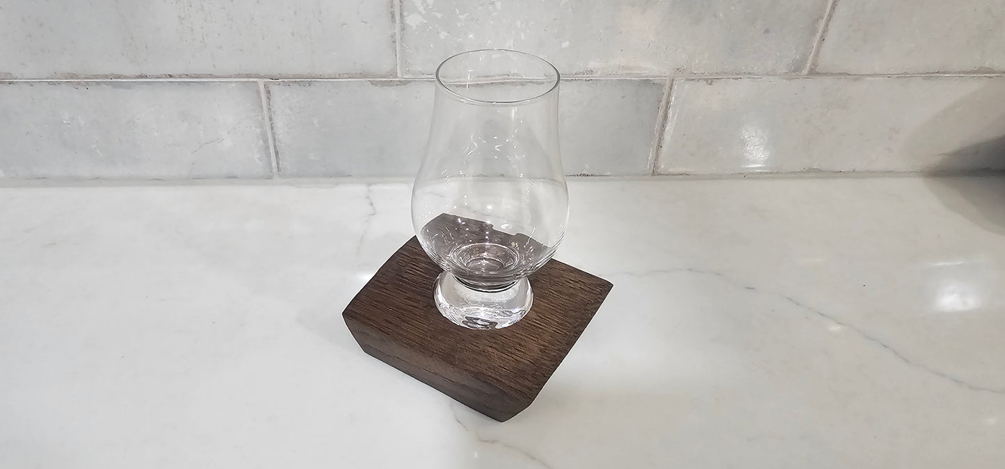Single Whiskey Barrel Coaster | Glencairn Glass Gift Option