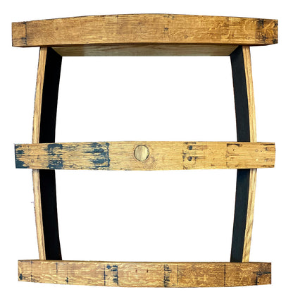 Whiskey Barrel Stave Wall Bar 3 shelf