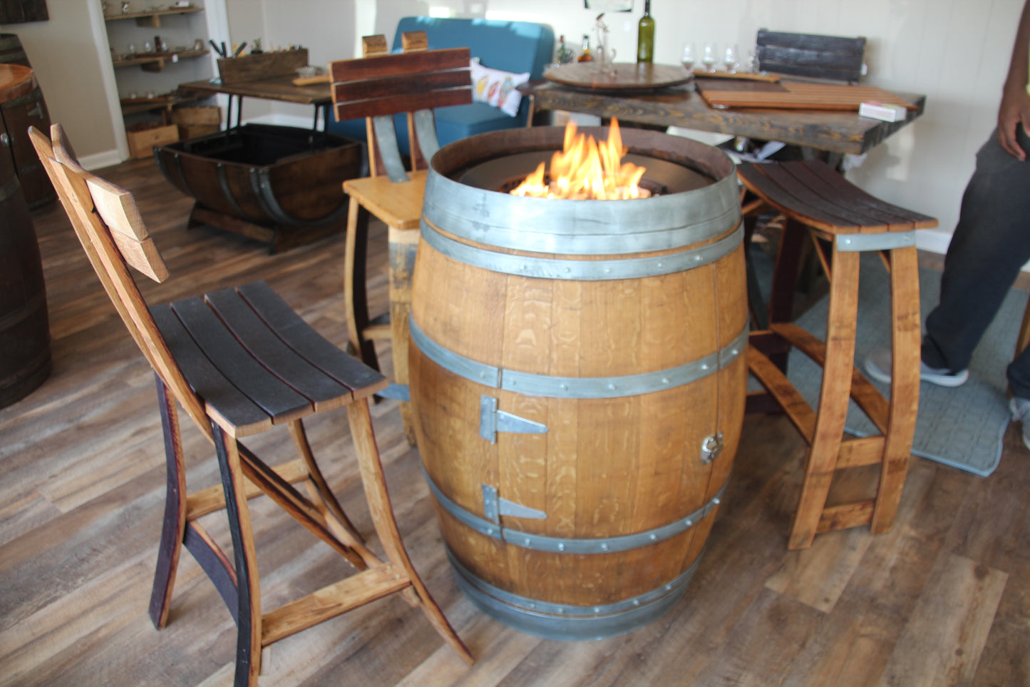 Wine Barrel Fire Pit