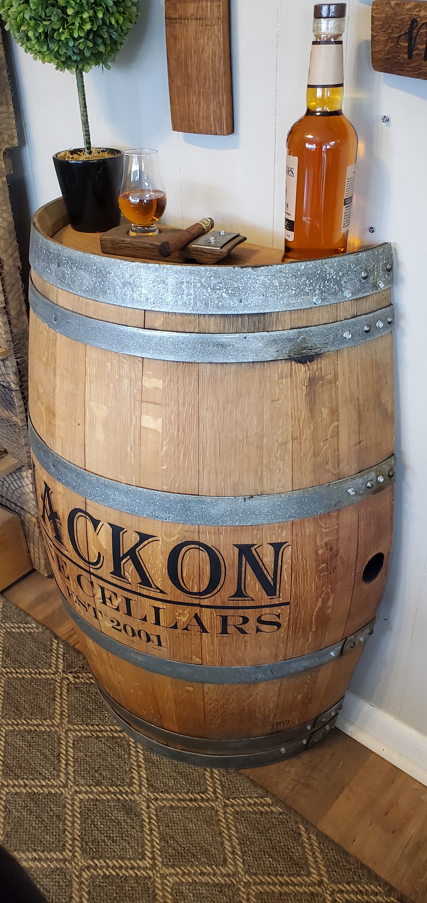 Personalized Half Barrel Bar