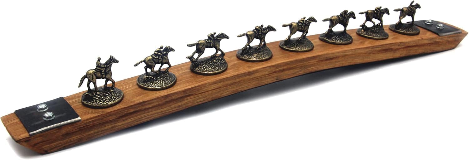 Blanton's Bourbon Stopper Display - Natural with metal barrel band accents