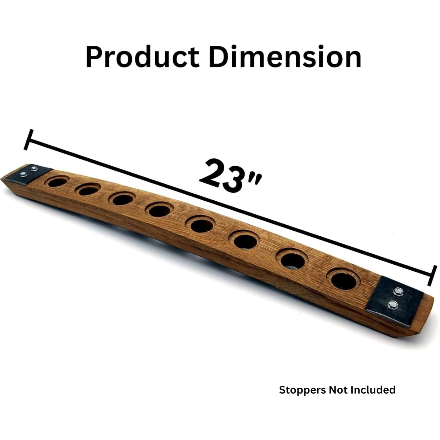 Blanton's Bourbon Stopper Display with metal accents - 23 inches long, stoppers not included