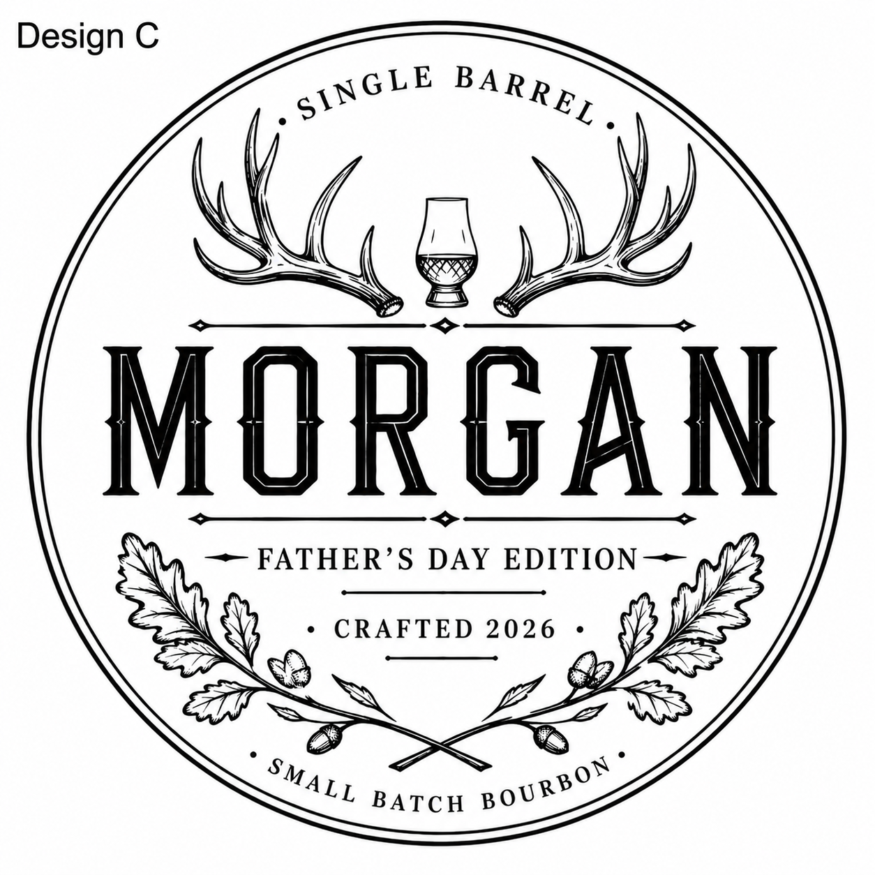 Custom Engraved Whiskey Barrel Head – Personalized Sign with Optional Easel