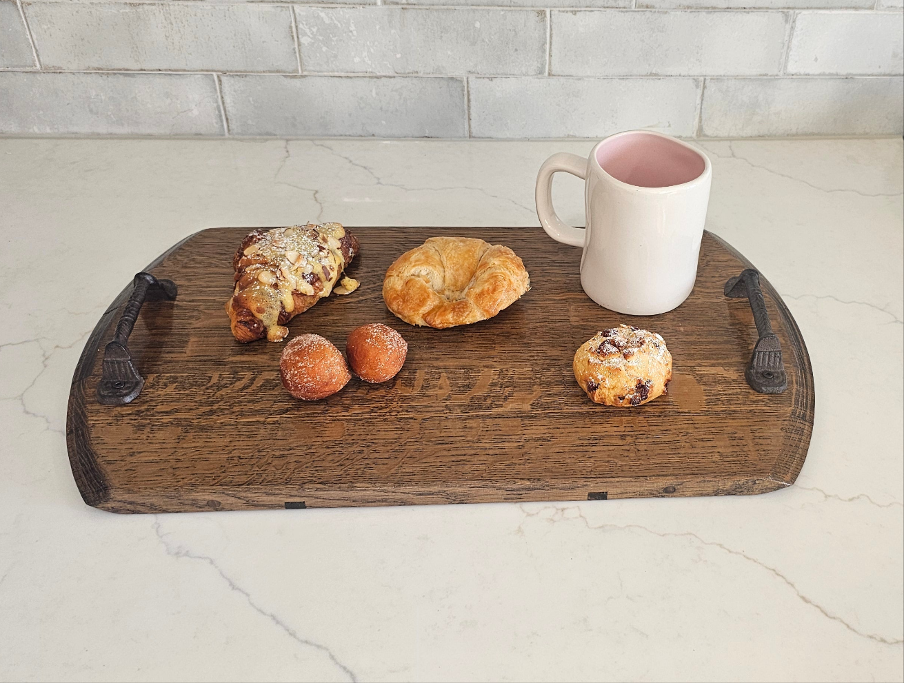 Wine Barrel Serving Tray – Reclaimed French Oak Charcuterie Board