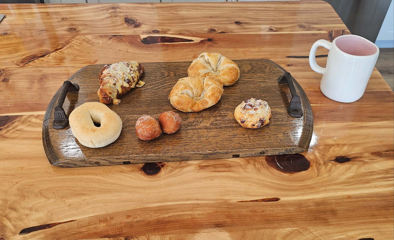 Wine Barrel Serving Tray – Reclaimed French Oak Charcuterie Board