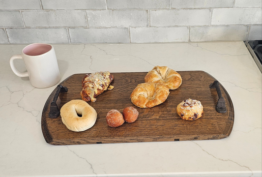Wine Barrel Serving Tray – Reclaimed French Oak Charcuterie Board
