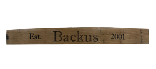 Personalized Whiskey Barrel Stave Sign | Custom Rustic Bourbon Barrel Decor