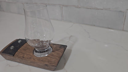 Single Whiskey Barrel Coaster | Glencairn Glass Gift Option