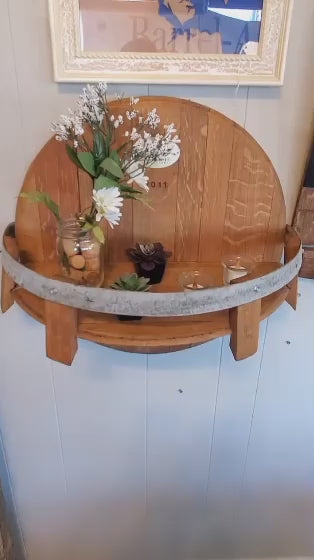 Barrel Head Shelf, Wine or Whiskey
