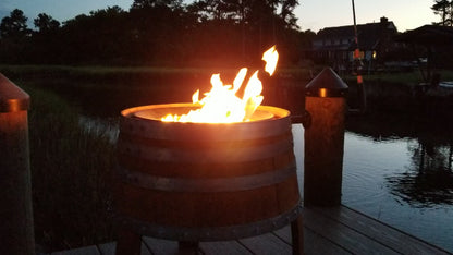 Wine or Whiskey Barrel Fire Pit